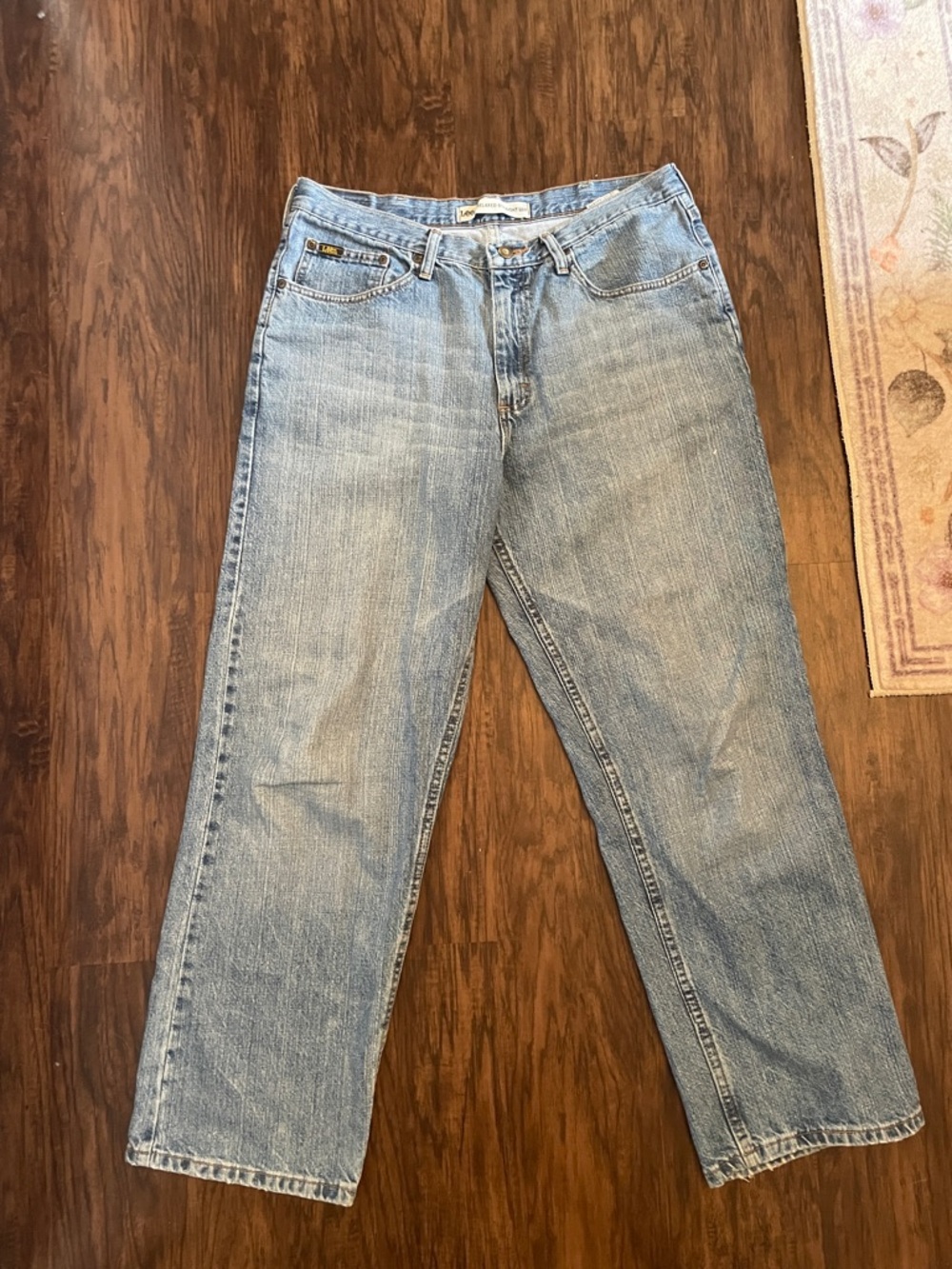 Lee Relaxed Fit Straight Leg Light/Medium Blue Men’s Jeans